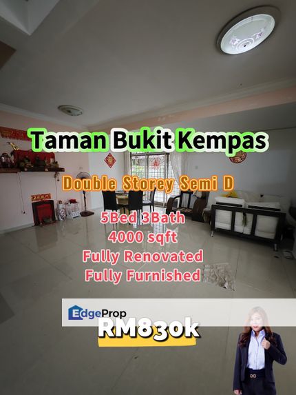 Taman Bukit Kempas Double Storey Semi D, Johor, Johor Bahru