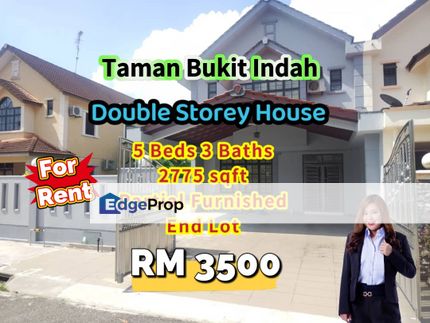 Taman Bukit Indah Double Storey Endlot with land, Johor, Johor Bahru
