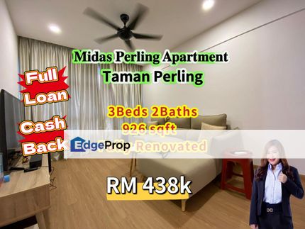 Midas Perling Apartment @ Fully Renovated, Johor, Johor Bahru
