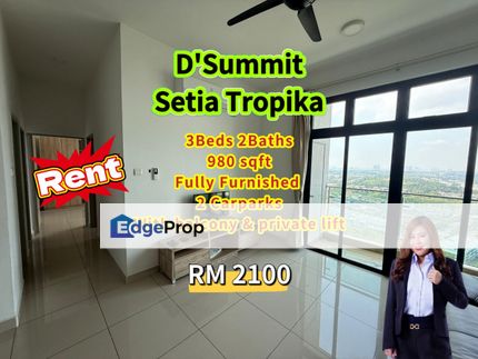 D'Summit Residences @ Fully Furnished @ With Balcony, Johor, Johor Bahru