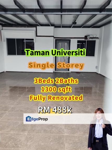 Taman Universiti Single Storey @ Fully Renovated, Johor, Skudai