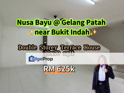 Nusa Bayu @ Gelang Patah near Bukit Indah / Double Storey Terrace house 20x70 625k, Johor, Johor Bahru