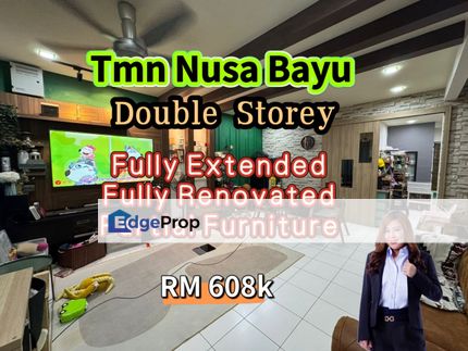 Taman Nusa Bayu Double Storey Fully Extended & Renovated, Johor, Nusajaya