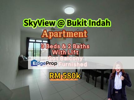 Sky View Apartment / Balcony / Fully Furnished , Johor, Bukit Indah