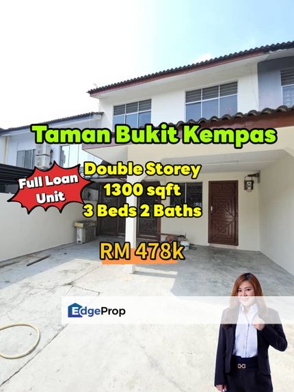 FULL LOAN UNIT @ Bukit Kempas Double Storey, Johor, Johor Bahru