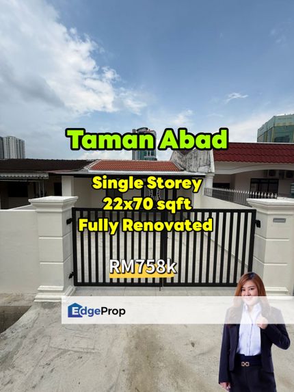 Taman Abad Single Storey Fully Renovated , Johor, Johor Bahru