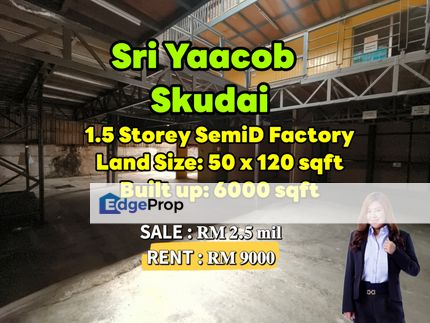Sri Yaacob 1.5 Storey Semi D Factory, Johor, Skudai