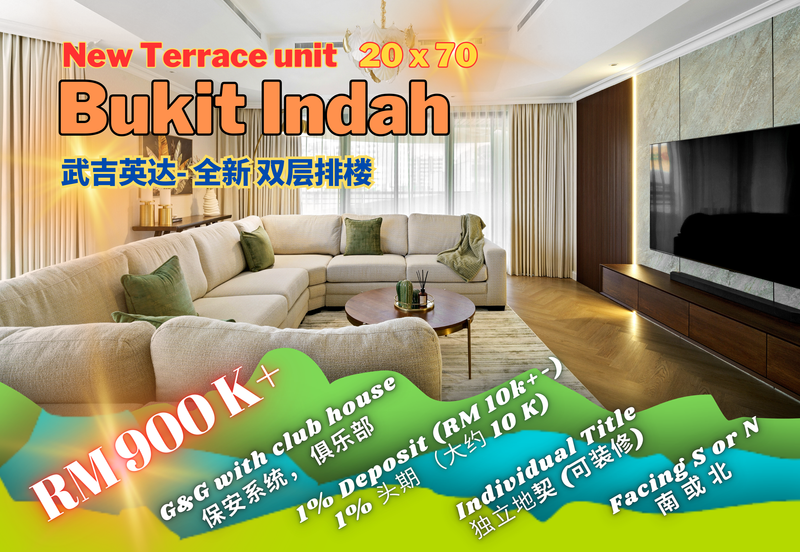New Project Low Deposit @ Bukit Indah 