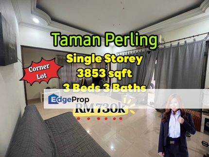 Taman Perling Single Storey Corner Lot, Johor, Johor Bahru