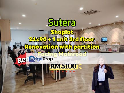 Sutera Shoplot Facing Mainload @ Renovated , Johor, Skudai