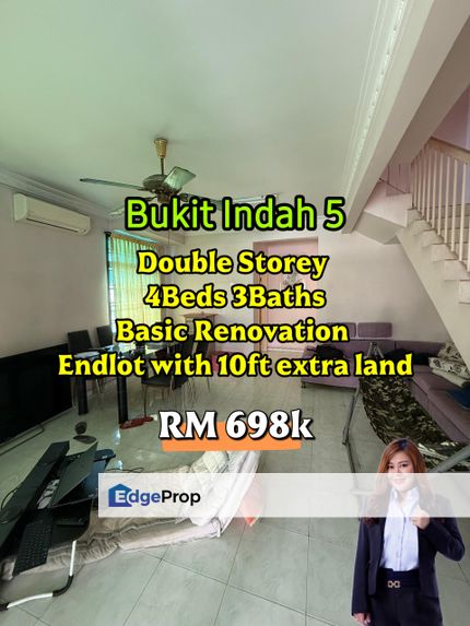 Bukit Indah 5 Double Storey Endlot With Extra 10ft Land, Johor, Johor Bahru