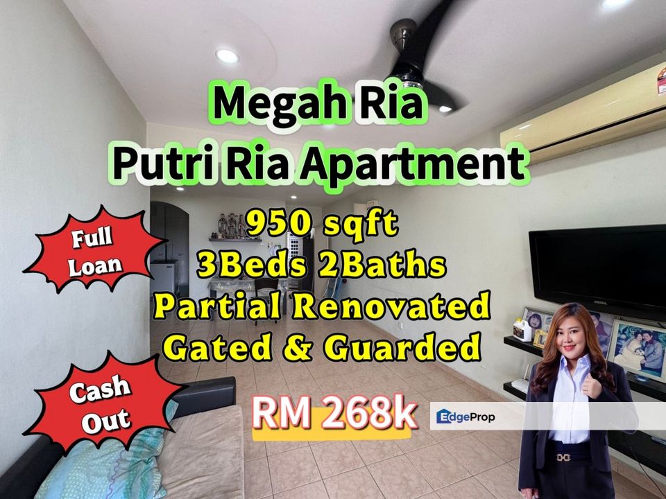 Putri Ria Apartment  @ Full Loan @ Cash Out, Johor, Masai