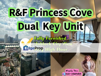 𝐑&𝐅 𝐏𝐫𝐢𝐧𝐜𝐞𝐬𝐬 𝐂𝐨𝐯𝐞 𝐃𝐮𝐚𝐥 𝐊𝐞𝐲 𝐔𝐧𝐢𝐭 @ Fully Furnished Unblock City View, Johor, Johor Bahru