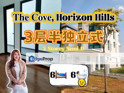 The Cove Horizon Hills 3 Storey Semi D @ Canal View 6Bed6Bath, Johor, 