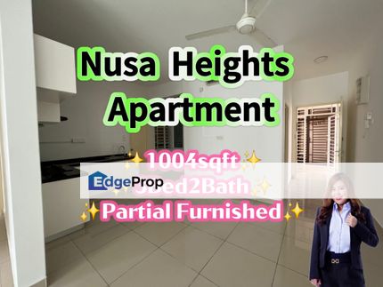 Nusa Heights Apartment @ Partial Furnished , Johor, Gelang Patah