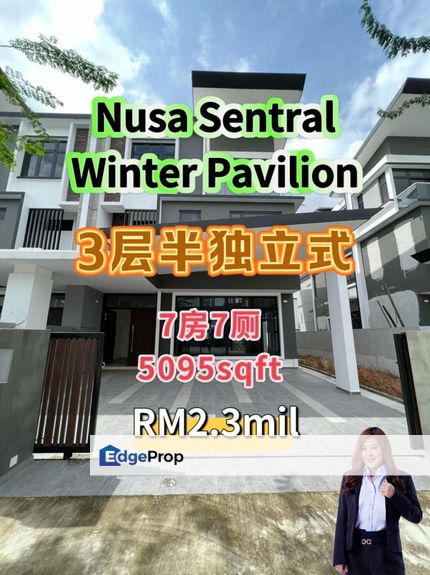 Nusa Sentral Winter Pavilion 3 Storey Semi D, Johor, 