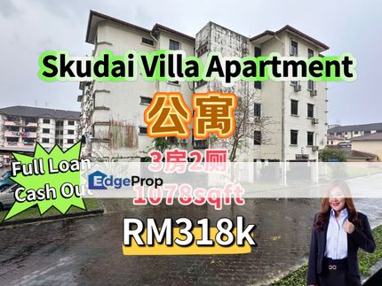 Skudai Villa Apartment @ Full Loan & Cash Out, Johor, Skudai