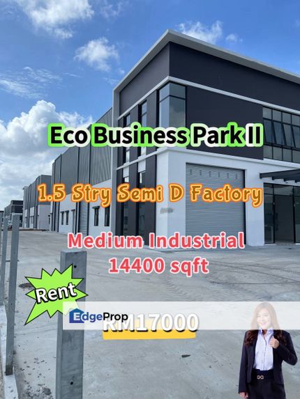 Eco Business Park 2 1.5 Storey Semi D Factory, Johor, Senai