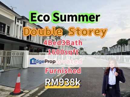 Eco Summer Double Storey @ Renovated @ Furnished, Johor, Johor Bahru