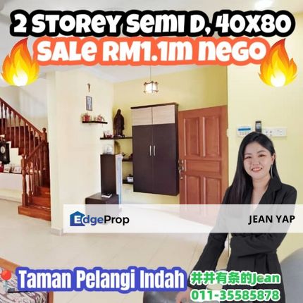 Taman Pelangi Indah Double Storey Semi D, Johor, Ulu Tiram