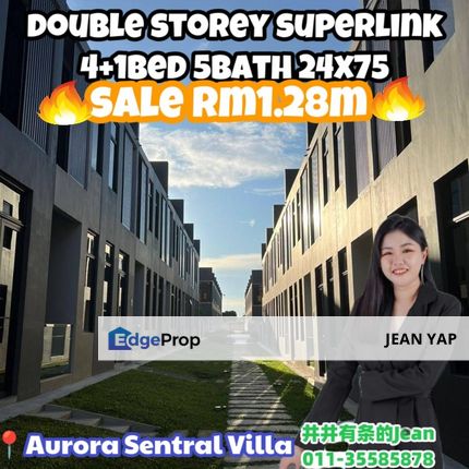 Aurora Sentral Villa Double Storey Superlink, Johor, 