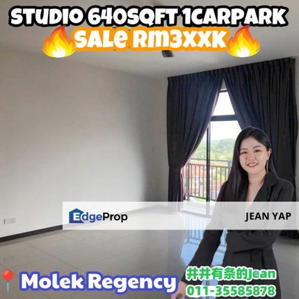 Molek Regency Studio Partial Furnished, Johor, Johor Bahru