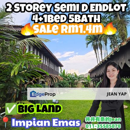 Impian Emas Double Storey Semi D Endlot, Johor, Skudai