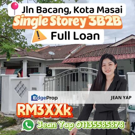 Jalan Bacang Kota Masai Single Storey, Johor, Pasir Gudang