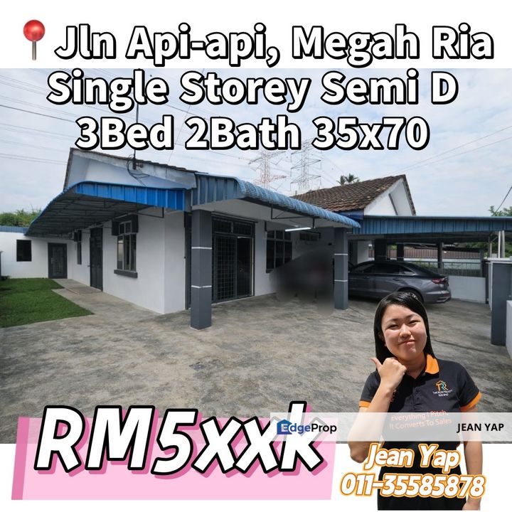 Jalan Api-api Megah Ria Single Storey Semi D, Johor, Masai