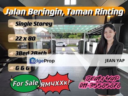 Single Storey Jalan Beringin 1x Taman Rinting, Johor, Masai