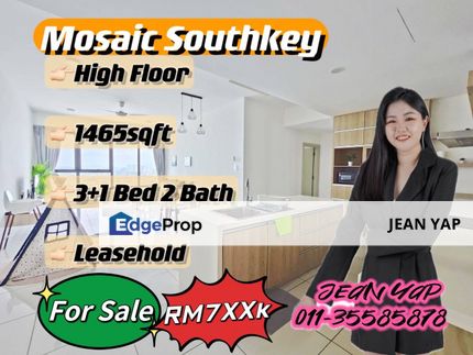 3+1BR Southkey Mosaic for sale, Johor, Johor Bahru