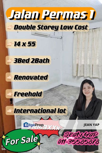 2 Storey Low Cost 3BR near CIQ, Johor, Permas Jaya/Senibong