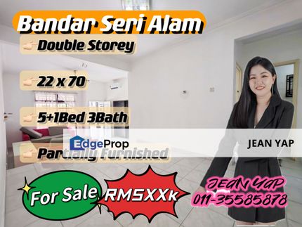 Seri Alam Double Storey 5+1Bed Partial Furnished, Johor, Johor Bahru