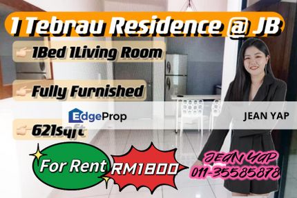 1 Tebrau 1BR Fully Furnished, Johor, Johor Bahru
