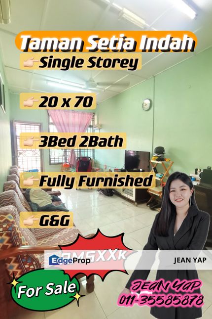 Jalan Indah 6/x, Taman Setia Indah Single Storey, Johor, Johor Bahru