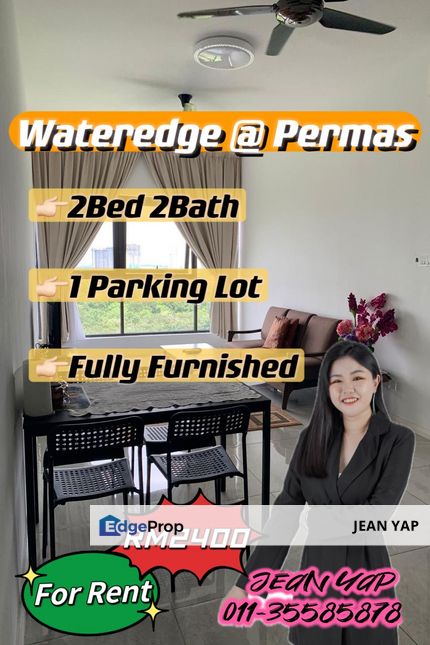 Wateredge Senibong 2BR fully furnish, Johor, Masai