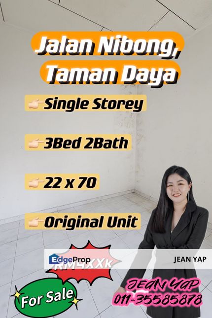 Jalan Nibong Taman Daya Single Storey , Johor, Johor Bahru