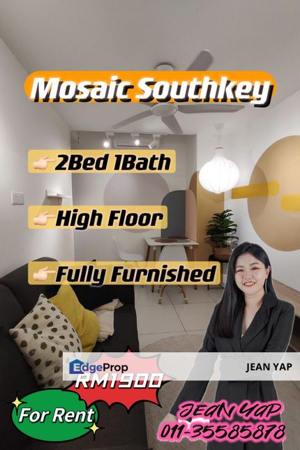 Southkey Mosaic 2BR Fully Furnish for Rent, Johor, Johor Bahru