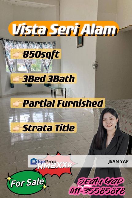 Vista Seri Alam 3BR partial furnish, Johor, Masai