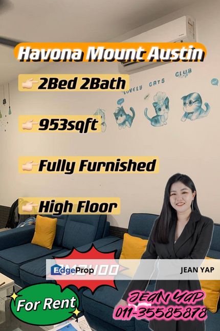 Havona Mount Austin 2BR FULLY FURNISHED, Johor, Johor Bahru