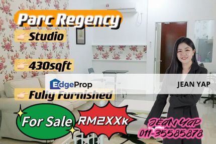 Parc Regency Studio Fully Furnished for Rent, Johor, Johor Bahru