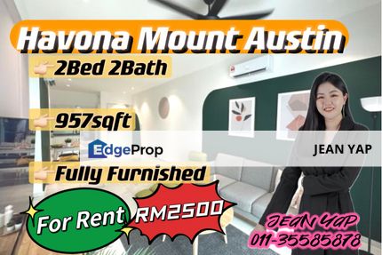 Havona Mount Austin 2BR Fully Furnished, Johor, Johor Bahru