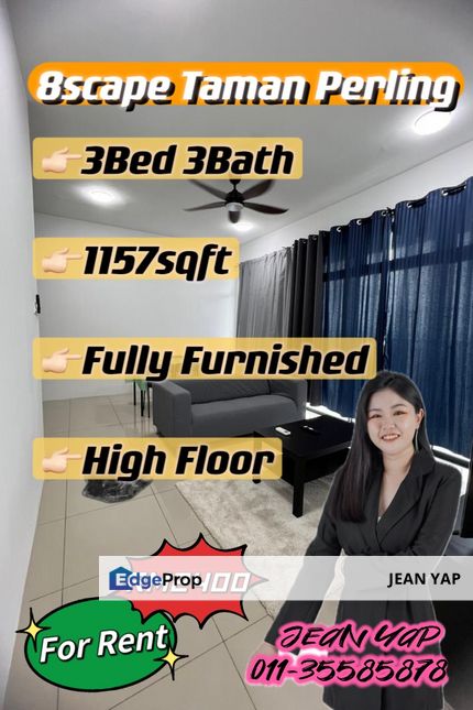 8scape Residence At Sutera 3Br Fully Furnished, Johor, Johor Bahru