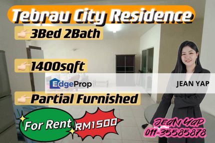 Tebrau City Residence 3BR Partial Furnished, Johor, Johor Bahru
