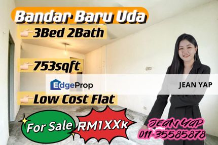 Bandar Baru Uda Low Cost Flat 3BR ORIGINAL UNIT, Johor, Johor Bahru