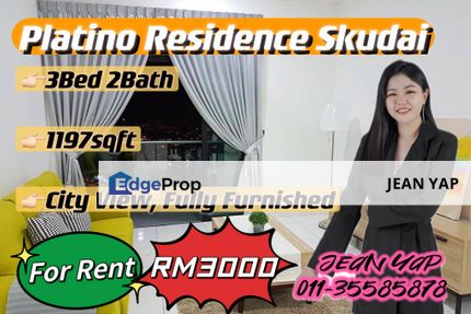 Platino Apartment 3BR fully furnished, Johor, Johor Bahru