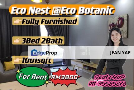 Eco Nest @ Eco Botanic 3BR fully Furnished, Johor, Nusajaya