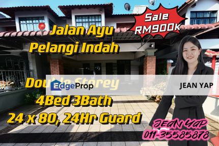 Pelangi Indah Double Storey 4BR 24Hr Guard  , Johor, Ulu Tiram