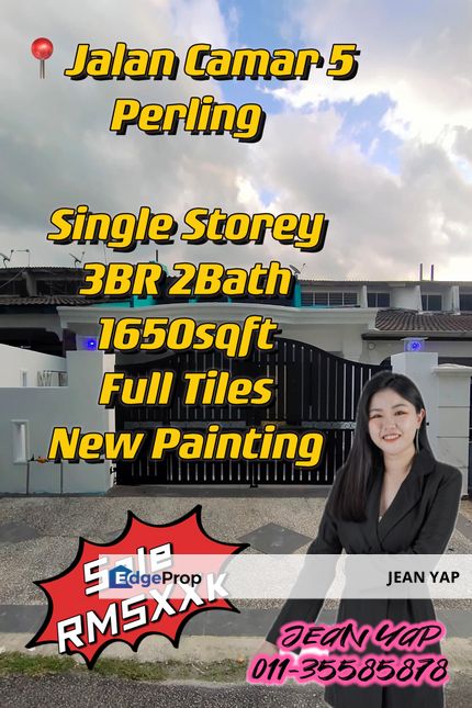 Jalan Camar Perling Single Storey Full Tiles, Johor, Skudai