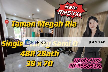 Megah Ria Single Storey Semi D, Johor, Masai